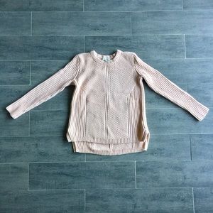 Cozy Madewell baby pink knit sweater